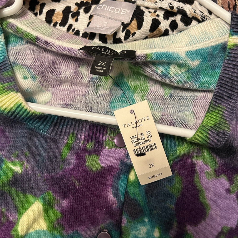 Talbots Women's Multicolor Cardigan Sweater - Picture 5 of 5